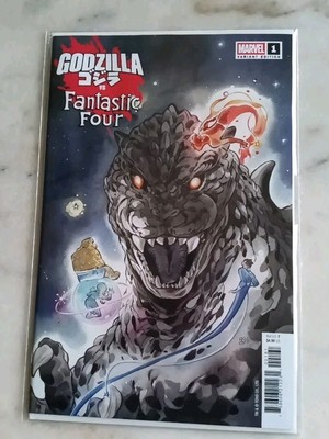 Godzilla vs Fantastic Four #1 Peach MoMoKo Variant Cover Marvel, NM 2025-image