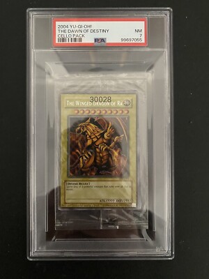 Yu-Gi-Oh! The Winged Dragon Of Ra Dawn Of Destiny 2004 Pack PSA Graded NM-7-image