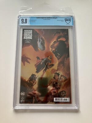 Justice League vs Godzilla vs Kong #1 Foil Variant CBCS 9.8-image