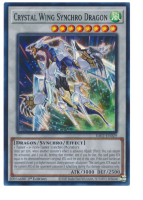 x3 Crystal Wing Synchro Dragon RA02-EN029 Super Rare -image