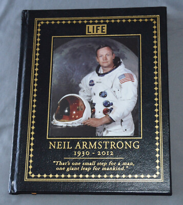 Neil Armstrong 1930-2012 LIFE Magazine Leather Bound NASA Apollo 11 Moon Landing-image