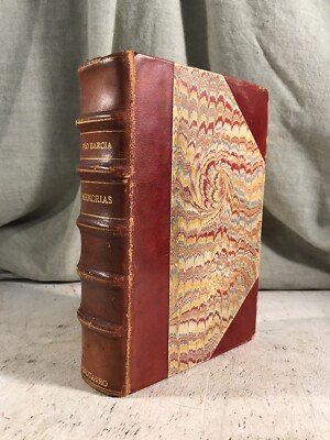 Memorias by Pio Baroja y Nessi Signed By Author Antique Red Leather Book-image