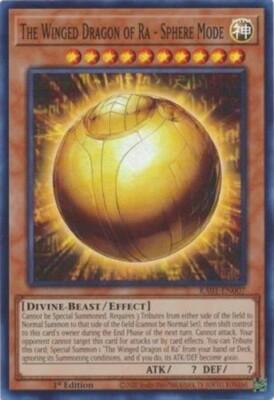 *** THE WINGED DRAGON OF RA - SPHERE MODE *** SUPER RARE RA01-EN007 YUGIOH!-image