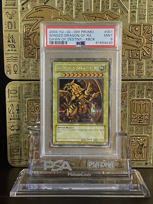 PSA 9 The Winged Dragon Of Ra DOD-001 Secret Rare Dawn Of Destiny Xbox YuGiOh-image