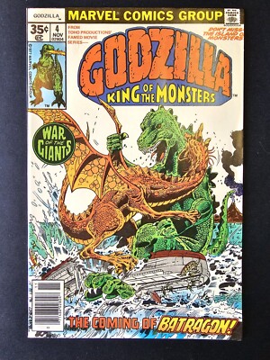 Marvel Godzilla King Of Monsters #4 1977 NM 9.2+ White Pages Cover Bright Colors-image