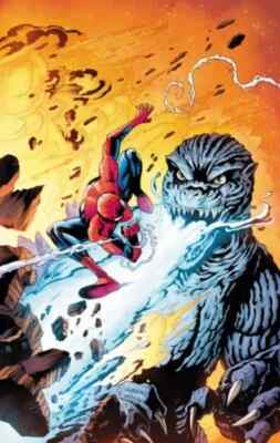 GODZILLA VS. SPIDER-MAN #1 MARVEL 1:100 CAMPANA Virgin VARIANT 4/30/25 PRESALE-image