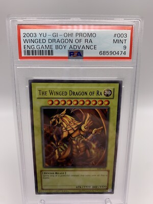 2003 Yugioh TCG Winged Dragon of Ra GBI-003 Ultra Rare PSA Grade 9 Mint-image