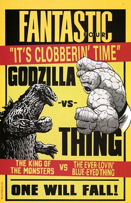 GODZILLA VS FANTASTIC FOUR #1 GARBETT VARIANT NM GHIDORAH GALACTUS SILVER SURFER-image