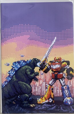 GODZILLA VS. MMPR (POWER RANGERS) II #1 | IDW | 8 BIT VIRGIN VARIANT | SANCHES-image