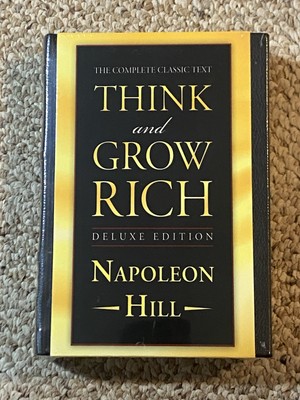 THINK AND GROW RICH by Napoleon Hill Vegan Leather Bound Deluxe Edition SEALED-image