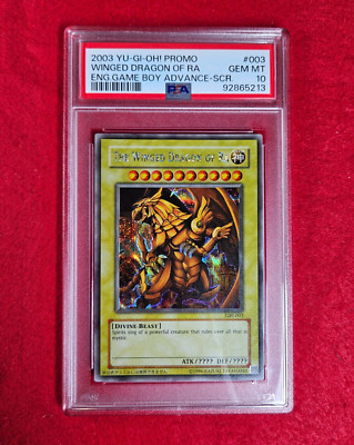 PSA 10 YuGiOh Card English Winged Dragon Of Ra GBI-003 Secret Rare 2003-image