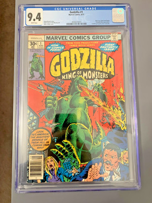 Godzilla #1 CGC 9.4 (Marvel Comics 1977) Nick Fury Appearance White Pgs-image