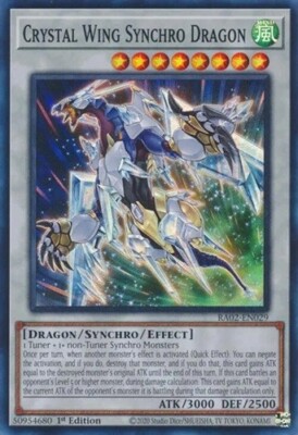Crystal Wing Synchro Dragon RA02 Super Rare 25th Anniv Rarity Collection II-image