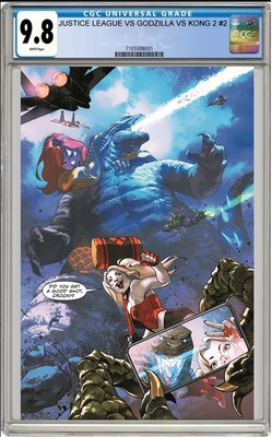 JUSTICE LEAGUE VS GODZILLA VS KONG 2 #2 B YASMINE PUTRI VAR CGC 9.8 PRESALE 7/2-image