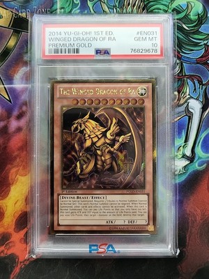 Yu-Gi-Oh! The Winged Dragon of Ra Premium Gold 1st Ed PGLD-EN031 PSA 10 Gem Mint-image