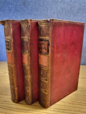 Lives of Eminent British Statesmen 3 full leather volumes -image
