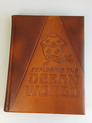 EXPLORING THE OCEAN WORLD Limited Edition Leather Bound C.P. Idyll 1969 Preowned-image