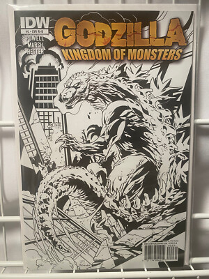 GODZILLA Kingdom of Monsters #2 IDW 2011 Hester Sketch Variant 1:25 Ratio NM-image