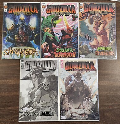 LOT OF 5 GODZILLA RIVALS All 1:10 Variant Covers. Mothra Moguera Biolante, Etc. -image