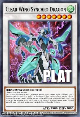 YUGIOH RA04-EN249 Clear Wing Synchro Dragon Platinum Secret Rare 1st Edition NM-image