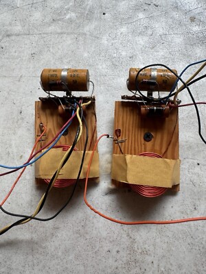 Fisher Electra console two speakers crossovers three way parts-image