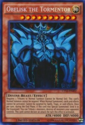 Yugioh-Obelisk the Tormentor-Secret Rare-Limited Edition-CT13 EN002 (NM)-image