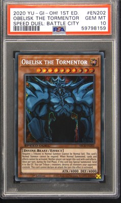 2020 YU-GI-OH! SPEED DUEL: BATTLE CITY BOX 1ST ED OBELISK THE TORMENTOR PSA 10-image