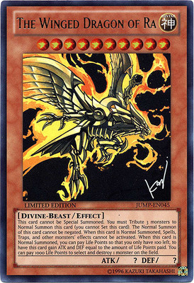 The Winged Dragon of Ra - JUMP-EN045 - Ultra Rare - Limited Edition x1 Heavily P-image