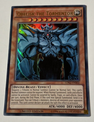 1996 Yu-Gi-Oh! Obelisk The Tormentor Divine-Beast LDK2-ENS02 Orange-image