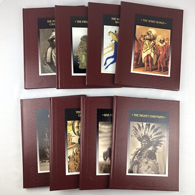 Time Life Books The American Indians Lot of 8 Leatherbound Books Vintage-image