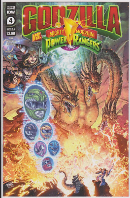 Godzilla vs Mighty Morphin Power Rangers Issue #4 Comic. Vol 1. Cullen Bunn.2022-image