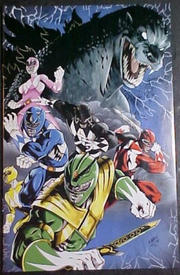 GODZILLA vs THE MIGHTY MORPHIN POWER RANGERS II #1! VIRGIN COVER! NM 2024 IDW-image