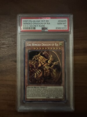 PSA 10 The Winged Dragon of Ra (Secret Pharaoh's Rare) KICO-EN065 1st-image