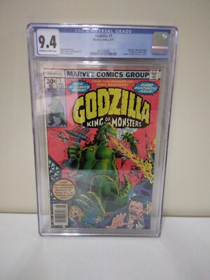 Godzilla #1 CGC 9.4 (1977) Marvel Comics Nick Fury Dum Dum Dugan Jimmy Woo-image