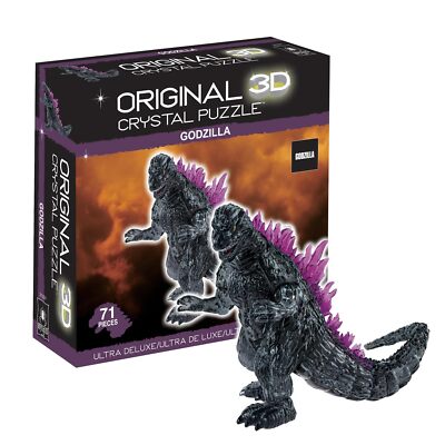Godzilla 3D Crystal Puzzle Challenging Brain Teaser Ages 12 and Up Display Art-image