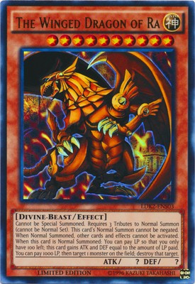 Near Mint x 1 The Winged Dragon of Ra - LDK2-ENS03 - Ultra Rare - Limited Editio-image