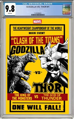 GODZILLA VS. THOR #1 LEE GARBETT VERSUS VARIANT CGC 9.8 NM PRESALE 6/18-image