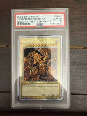 PSA 10 Winged Dragon Of Ra 25th Quarter Century Rare Yugioh Card LC01-EN003-image