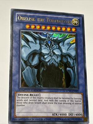 1996 Yu-Gi-Oh! Obelisk The Tormentor Divine-Beast LC01-EN001 Blue-image