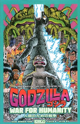 Godzilla War For Humanity #4 cover B Smith Mothra kaiju brawl Zoospora IDW comic-image