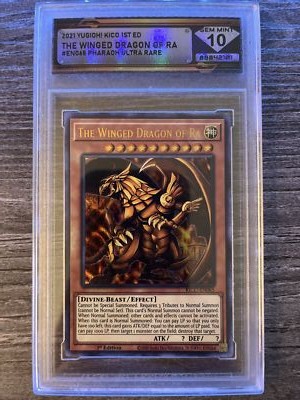 2021 Yu-Gi-Oh! The Winged Dragon of Ra #KICO-EN065 Pharaoh Ultra Rare DSG 10-image