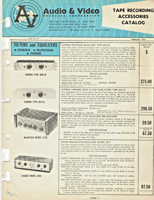 VINTAGE 1954 HIGH-END ELECTRONICS CATALOG! McINTOSH/FISHER/ALTEC/ELECTRO-VOICE++-image
