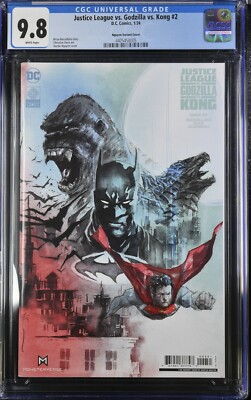 JUSTICE LEAGUE VS GODZILLA VS KONG #2 NGUYEN 1:50 VARIANT CGC 9.8 POP 6-image