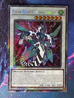Yugioh - Clear Wing Synchro Dragon  - Platinum Secret Rare - RA04-EN249-image