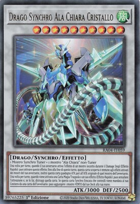 Yu Gi Oh ITA 1ED Ultra Rare RA04-IT059 Clear Wing Synchro Dragon-image