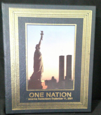 One Nation: America Remembers September 11, 2001 - Leather Bound, Gold Leaf Page-image