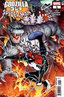 Godzilla versus Spider-man #1 Near Mint Marvel comic-image