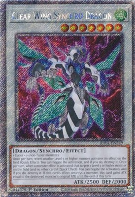Yugioh! Clear Wing Synchro Dragon - RA04-EN249 - Platinum Secret Rare - 1st Edit-image