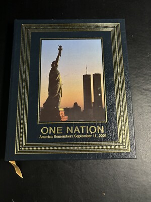 Life ONE NATION-AMERICA REMEMBERS 9/ 11, 2001 Easton Press Leather Book PHOTOS-image