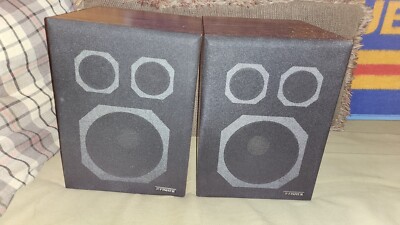 Vintage Fisher Wooden Speakers PAIR-image